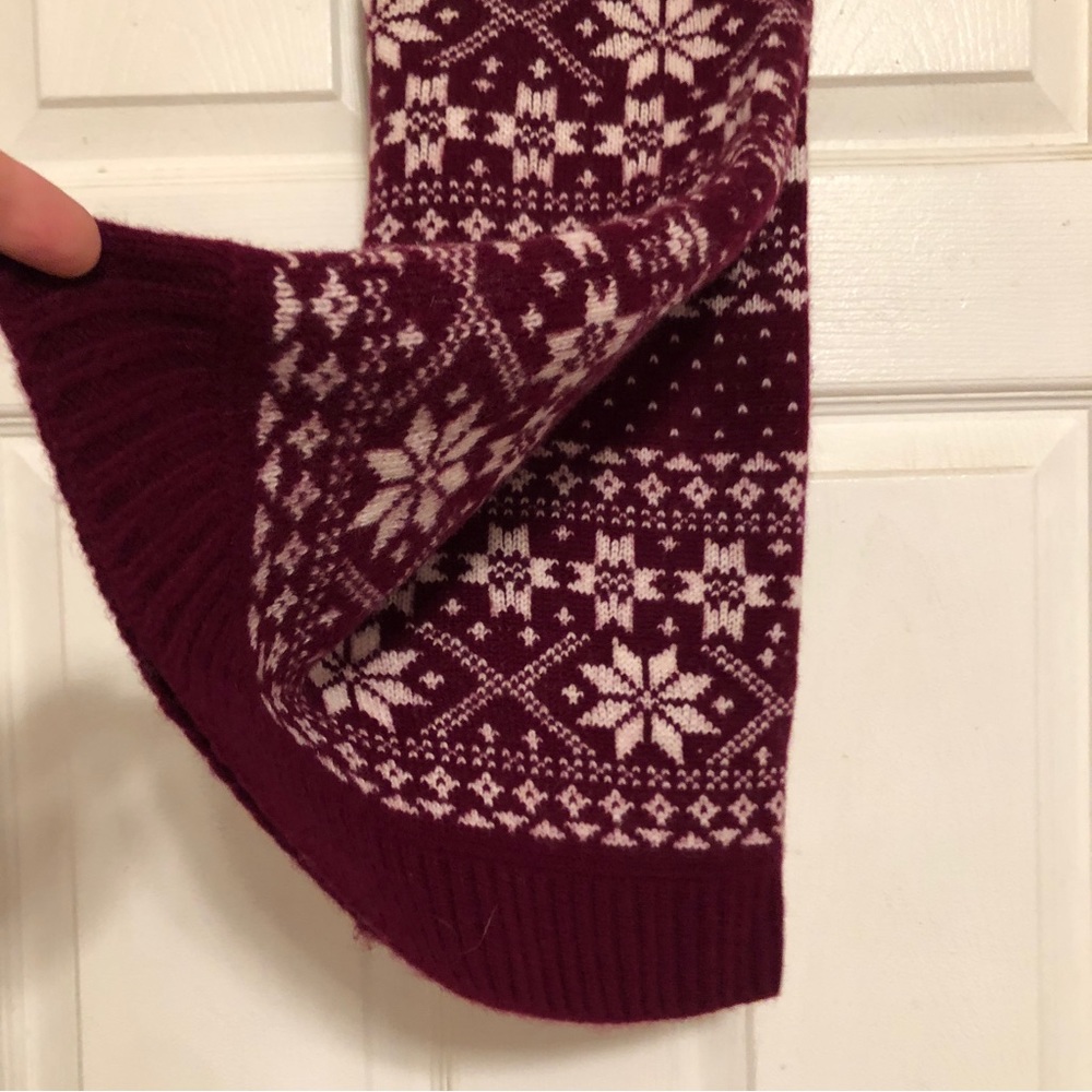 Sofiacashmere Cashmere Sofia  tube scarf neck warmer White Dark Red